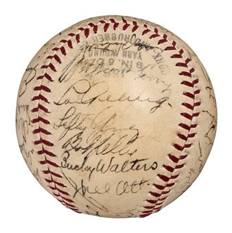 Historic 1939 All Star Game Team Signed Baseball With 29 Signature Including Lou Gehrig In his Final on Field Appearance! (PSA/DNA)